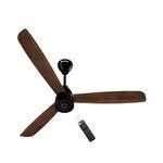 atomberg Renesa Enzel 1200mm BLDC Ceiling Fan with Remote Control | 5 star Rated Energy Efficient Fan | High Air Delivery with LED Indicators| 3 Year Warranty (Dark Walnut)-Newly Launched in 2025