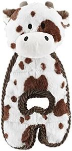 Charming Pets Cuddle Tugs Cozy Cow Interactive Toy, (L 40cm)