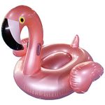 Dimple Inflatable Giant Pink Flamingo Pool Float 60 x 60 x 34 Blow Up Pool Floatie Swimming Floating Raft Summer Party Toys, Pool Float Flamingo, Large Pool Decorations for Adults & Kids (Pink)