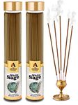 The Aroma Factory Organic White Sage Agarbatti for Pooja, No Charcoal Incense Sticks,100% Herbal Fragrance Agarbathi, (Bottle Pack of 2x100g)