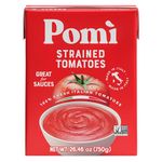 Pomì Strained Tomatoes - Creamy, Velvety Italian Tomato Puree, No Additives or Preservatives - Made in Italy with 100% Fresh Italian Tomatoes - 26.46oz Carton (Pack of 12)