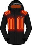 Venustas Men's Heated Jacket with Battery pack 7.4V, Windproof Electric Insulated Coat with Detachable Hood