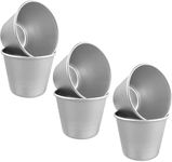 Elegant BAKEWARES Small Aluminum Mini Cup Cake Baking Moulds for Oven (6 Pieces)