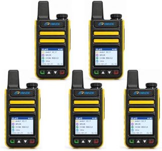 OMIZN G3 Global Walkie Talkie Unlimited Range, 4G LTE PoC Two Way Radio with AES256 for Outdoor Business Security Family,Yellow 5 Pack