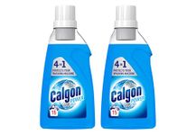 Calgon 4-in-1 Washing Machine Cleaner and Water Softener Gel 750 ml, Pack of 2, Removes Limescale, Residue, Dirt, Rust & Malodours , Deep Clean