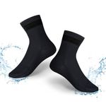 ABPOK 3mm Wetsuit Socks, Neoprene Diving Socks Anti-slip Thermal, Adjustable Velcro loop Strap for Men Women Diving Swimming Surfing (3mm-M, Black)