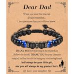 KORAS Fathers Day Dad Gifts, Dad Bracelet Adjustable Beads Bracelet Gifts for Dad, Dad Presents for Birthday Christmas, Perfect Gifts for Fathers Day from Daughter