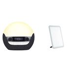 Lumie Bodyclock Luxe 750DAB - Wake-up Light with DAB Radio, Bluetooth Speakers, Low-Blue Light for Sleep & Vitamin L - Slim Light Box for Effective SAD Light Therapy