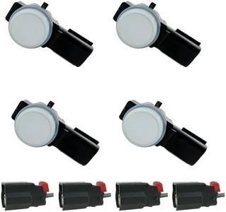 AUTO OCCASION Reverse Backup Sensor White with Connector 23428268 Parking Rear Bumper Parking Assist Sensor 4Pack Replacement for Cadillac Chevy GMC Buick 52050134