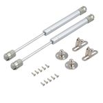 Bohaner 40N Gas Struts, 2Pcs Cabinet Door Hinges Lift Up Spring Flap Gas Strut Support Stay Bar Kitchen Cupboard Box 40N Pressure (Silver 40N)