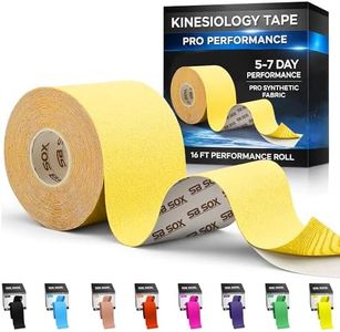 SB SOX Pro Synthetic Kinesiology Tape (Precut & Uncut Options) – Longer Lasting Performance Fabric Option to Our Original Cotton Kinesiology Tape - Also Latex Free, Water Resistant! (Yellow - Uncut)