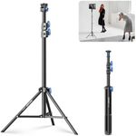 NEEWER 28"-61"/72-155cm Photography Light Stand with 180° & 360° Adjustable Head, Aluminum Portable Video Tripod Stand with 1/4" Screw & Cold Shoe for LED Video Light, Ring Light, Flash, Mic, ST155A