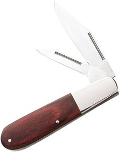 BEAR & SON 2281R Two-Blade Barlow Pocket Knife – Traditional Manual Folding EDC, High-Carbon Stainless Hollow-Ground Edge Master & Pen Blades, Nickel Silver Bolsters, USA Made – Rosewood Handle