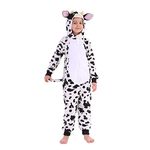 Wizland Kids Cow Costume Cow Onesie for Kids Animal Costume One Piece Cow Costume Unisex Kids Animal Outfit 8-10