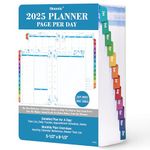 Planner Refills 2025 – Jan.2025 - Dec.2025, Two Pages Per Day Daily ＆ Monthly Planner, 8.38" x 5.51", Ring-Bound Day Planner with Tabs