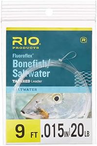 RIO Fly Fishing Saltwater 9' 20Lb Fishing Leaders, Clear