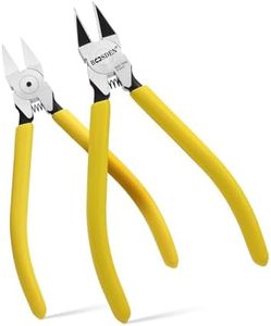 BOOSDEN Small Wire Cutters 2 Pack, 6 inch Wire Cutting Pliers, Dikes Spring Loaded Side Cutters, Flush Cut Pliers, Precision Wire Cutters for Crafting/Artificial Flowers/Jewelry Making