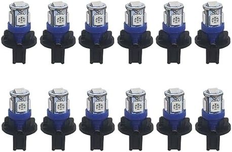 DOPHISALL AUTO 12PCS Blue Color T10 194 168 PC194 PC195 Instrument Panel Gauge Cluster Dashboard Light LED Bulb