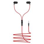 Boat Bassheads 211 Wired Earphones with 10mm Drivers, Signature Sound, in-Line Microphone, 3.5mm Jack, Voice Assistant & 120cm Cables (Raging Black)
