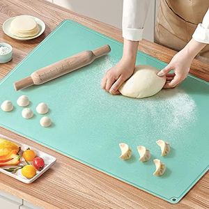 kukifun Silicone Baking Mat, 70 x 50 cm, Extra Large Non-Stick Dough Mat with Scale, Non-Slip and High Temperature Resistance Kneading Mat, Food Grade Silicone Dough Rolling Mat for Baking