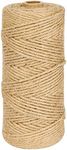 328 Feet 3mm (0.12 inch) Natural Thick Jute Twine, Heavy Duty String for DIY Arts Crafts, Gift Packing String, Wedding Decorations, Gardening, Party Decorations