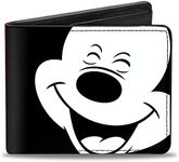 Buckle-Down Men's Bifold Wallet Mickey Mouse, Multicolor, 4.0" x 3.5"