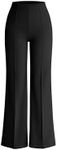 OQQ Women Wide Leg Pants High Waist Casual Pants Fall Clothes Outfits Black