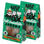 4 x Happi Oat Milk Vegan Hot Chocolate Spoons - Chocolate Stirrers - Vegan Chocolate Gifts - Christmas Eve Box Fillers