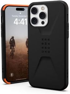 UAG Designed for iPhone 14 Pro Max Case Black 6.7" Civilian Sleek Ultra Thin Slim Impact Resistant Dropproof Protective Cover Compatible with Wireless Charging by URBAN ARMOR GEAR