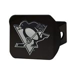 FANMATS NHL - Pittsburgh Penguins Black Metal Hitch Cover, 3.4"x4"