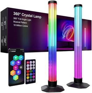 MIWATT Barres lumineuses 360° rétroéclairage TV LED avec modes de synchronisation musicale DIY Contrôle Bluetooth intelligent pour la décoration des pièces, les jeux, les PC, les TV