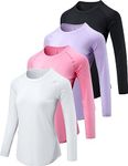 4 Pack Womens Long Sleeve Tops with