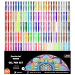 Shuttle Art Gel Pens for Colouring, 260 Pack Gel Pens Set, 130 Assorted Colour Gel Pens plus 130 Refills, Glitter Neon Pastel Metallic Pens, Ideal for Adult Colouring Books, Doodling, Drawing, Writing