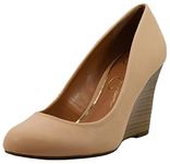 Jessica Simpson Women's Cash Slip On Wedge, Sand, 10