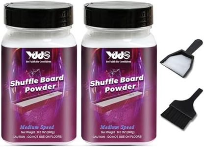 YDDS Shuffleboard Sand - Shuffleboard Wax with Mini Dustpan and Mini Brush Set for Shuffleboard Table, 2 Cans 16oz