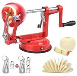 ARSUK Apple Peeler - 3 in 1 Fruit Corer Cutter and Peeling Machine for Kitchen - Stainless Steel Apples Peelers & Cutters Tool - Easy to Peel and Spiralizer