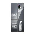 Haier 520L 3Star Lumiere 4-Door Side by Side Frost Free Refrigerator|Convertible|Smart Sense AI|Inverter|Colourful Display Panel|My zone|Sun Lit Interior (2025 Model, HRB-600MGU1, Mirror Glass)