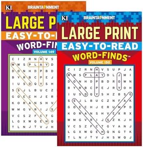 Kappa Easy to Read Word Finds - 8" x 5" Digest Size 2 Titles, 24-Pack, Word Search Find Words Books for Adults Teens, Training Learning with Game, 24-Pack