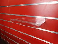 10X New Clear with Lip SLATWALL SLATBOARD Display Shelf/Shelves Multiple Size and Packs: Shoe, Bags