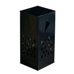 INDIAN DECOR 502424 Umbrella Stand Home Entrance Hall Umbrella Storage Bucket Wrought Iron Floor Multifunctional Umbrella Stand Creative Storage Rack (Color : BLACK, Size : 50 * 23cm)