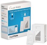 Lutron Caseta Smart Lighting Kit w/ Lamp Dimmer and Pico Remote, for 2 Floor and Table Lamps, Works w/ Alexa, Apple Homekit, Google Home (Hub Required), 100W Single-Pole/3-Way, P-PKG1P-WH