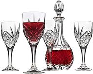 Godinger Dublin Wine Glasses and Decanter Set - 5 Piece