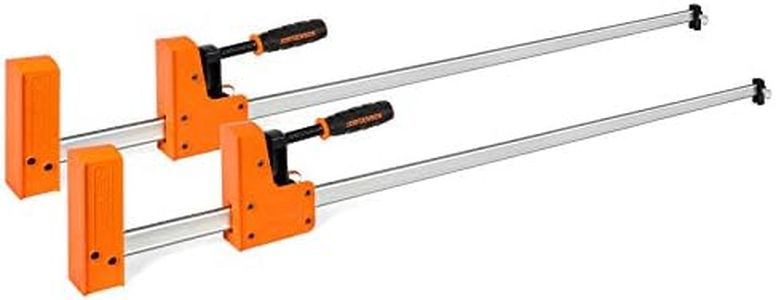 Jorgensen 48-inch Bar Clamps, 90°Cabinet Master Parallel Jaw Bar Clamp Set, 2-pack