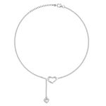 GIVA 925 Silver Heart Melting Chain Anklet, (Single) |Gifts for Girlfriend, Gifts for Women & Girls| With Certificate of Authenticity and 925 Stamp | 6 Month Warranty*