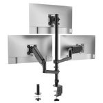 WALI Triple Monitor Mount for 13-32 inch Screens, Taller 3 Monitor Desk Mount, up to 19.8lbs, 31.9 inch Height Max, Adjustable Gas Spring Triple Monitors Stand, VESA 75/100mm (GSDM003S), Black