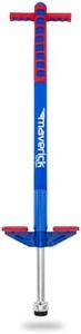 Flybar Maverick Pogo Stick for Kids Ages 5+, 40 to 80 Pounds, Perfect for Beginners, Easy Grip Handles, Anti-Slip Pegs, Outdoor Toys for Boys, Jumper Toys for Girls, Outside Toys for Kids (Red/Blue)