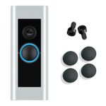 Doorbell Button Replacement, Doorbell Pro Buttons Replacement, Come with 4Pack Buttons / 2Pack Screws, Video Doorbell Buttons Compatible with Doorbell Pro, Repair Split Cracked Broken Button (Black)