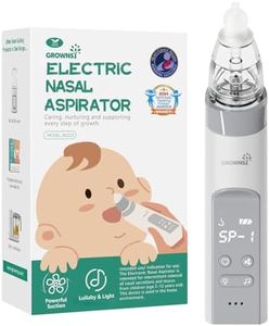 GROWNSY Electric Nasal Aspirator for Baby, Baby Nose Sucker with Hospital-Grade Suction, One-Touch Boost Mode, Large 70ml Collection Chamber, Smart Soothing System with 18 Sounds & 4-Mode Light