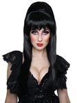 ALLAURA Vampire Wig Mistress of the Dark Black Wig – Black Beehive Wig for Witches Vampires & Halloween Queens | Compatible with Elvira Mistress of the Dark Wig