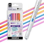 Zebra Mildliner Mix Dual Color Marker Set, Chisel Tip, Great for Bible Highlighting, No Bleeding, School Supplies and Teacher Supplies, Assorted Colors, Pack of